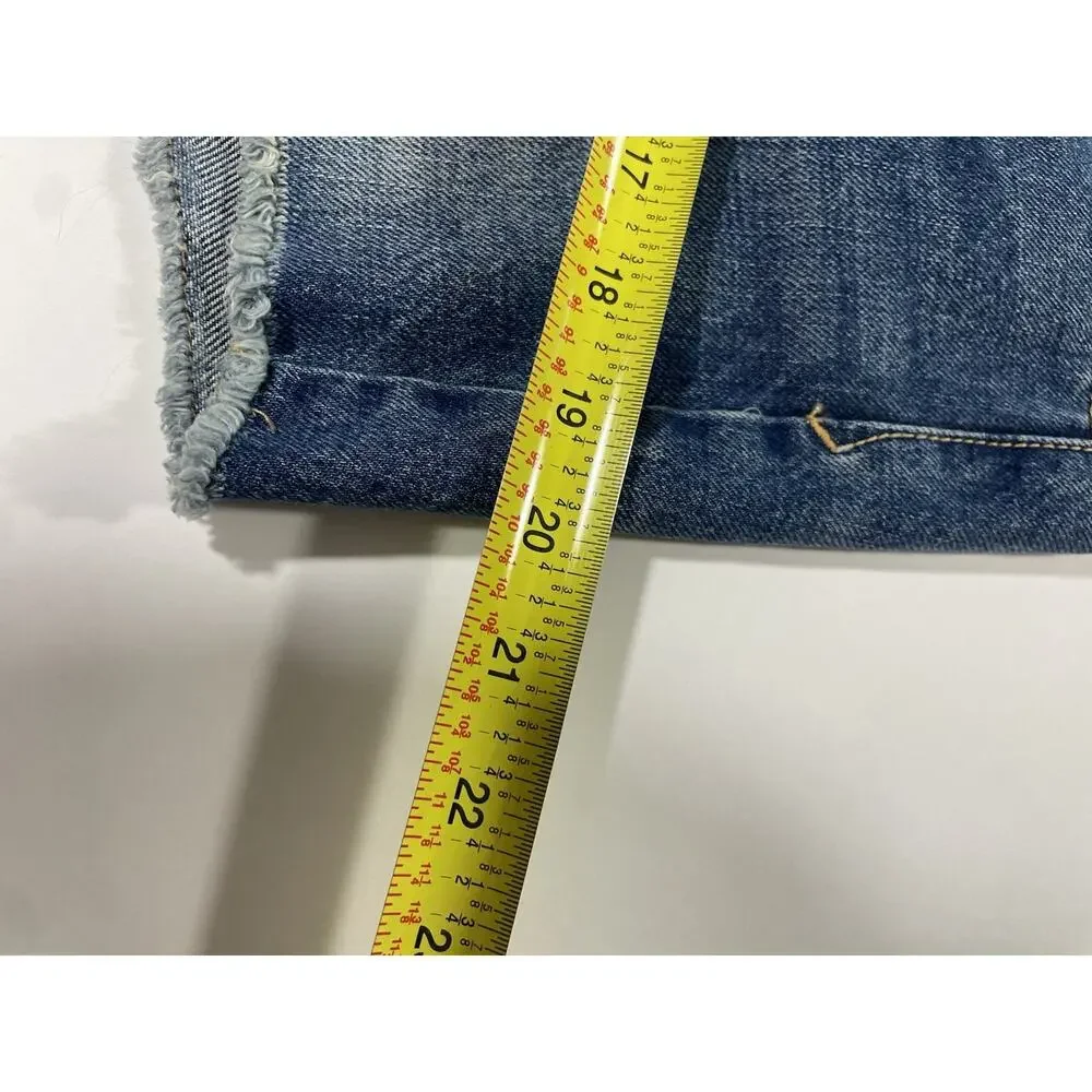 Gap 1969 Jean Denim Shorts Womens 28 Blue Authentic Slim Cut Offs